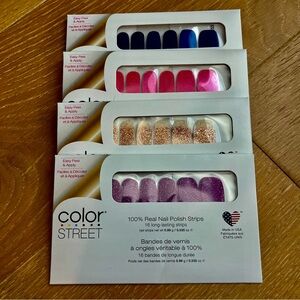 Color Street Glittery Pink Nail Strips